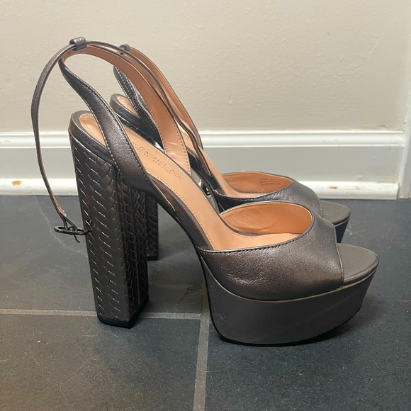 Zoe by Rachel Zoe silver platform heels, size 8 - Picture 1 of 3